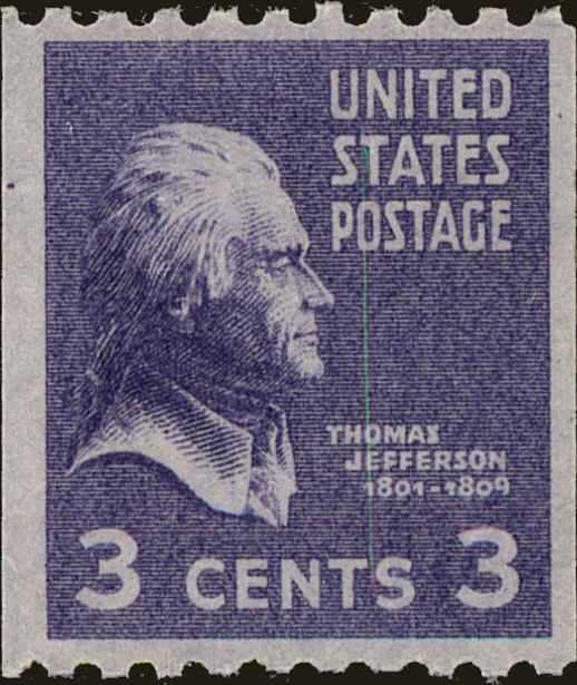 Front view of United States 851 collectors stamp