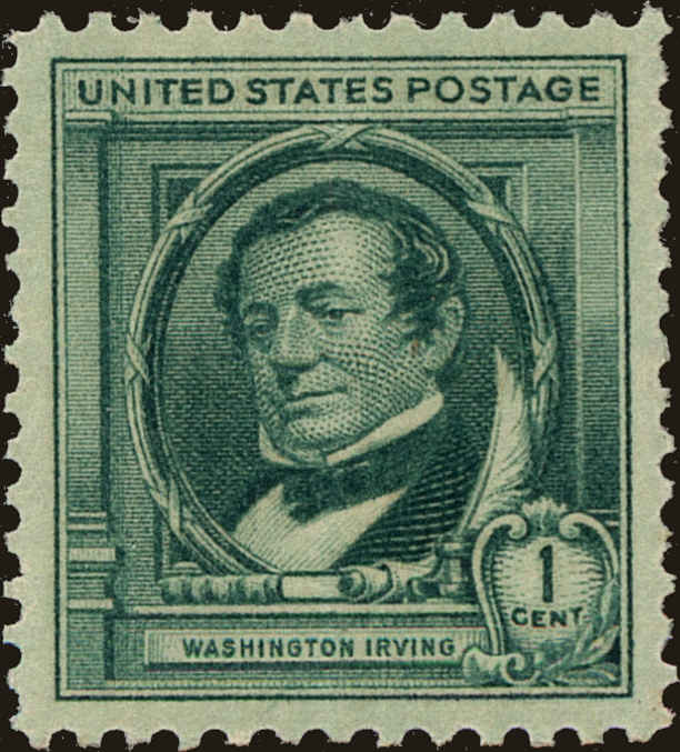 Front view of United States 859 collectors stamp