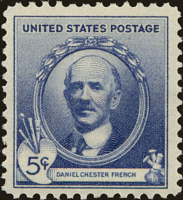 Front view of United States 887 collectors stamp