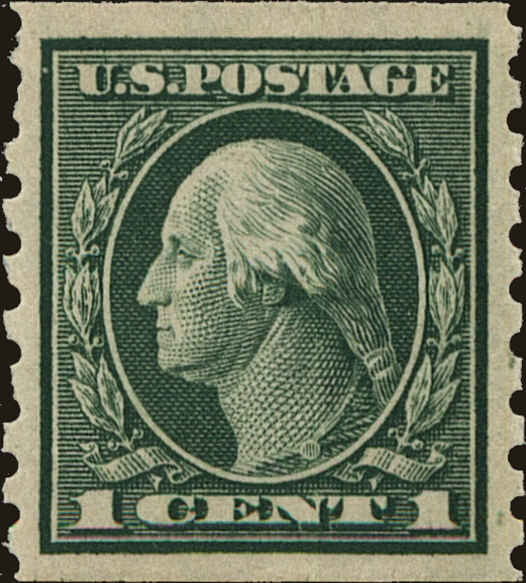 Front view of United States 412 collectors stamp