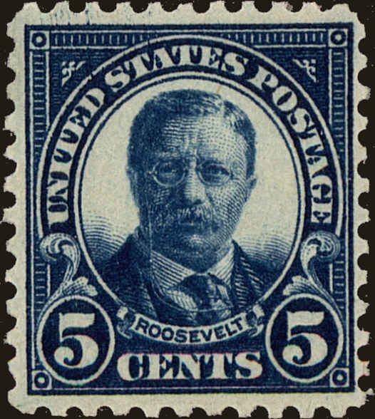 Front view of United States 557 collectors stamp