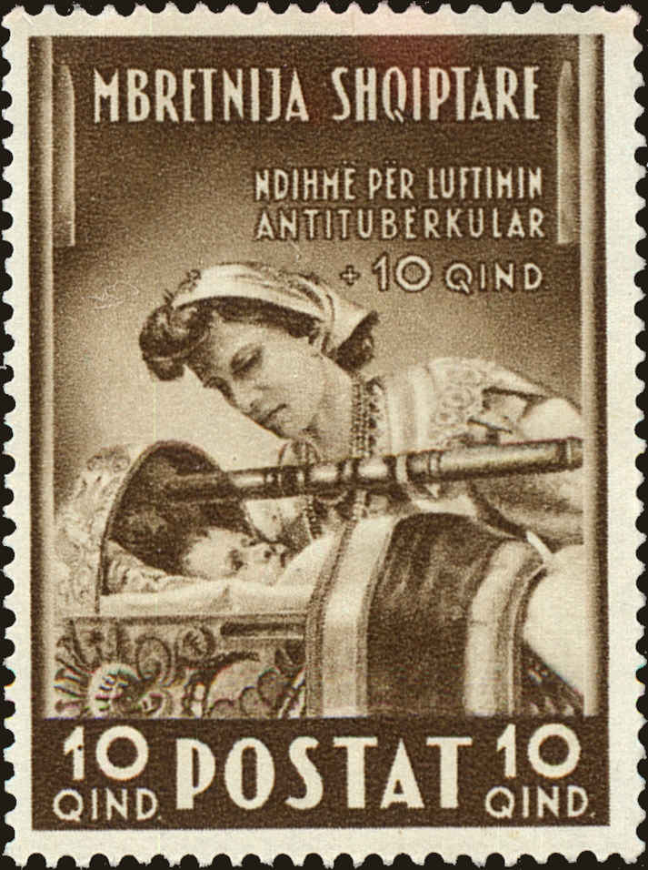 Front view of Albania B10 collectors stamp