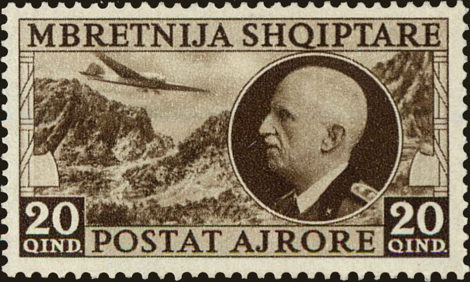 Front view of Albania C46 collectors stamp