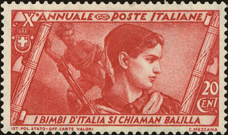 Front view of Italy 293 collectors stamp