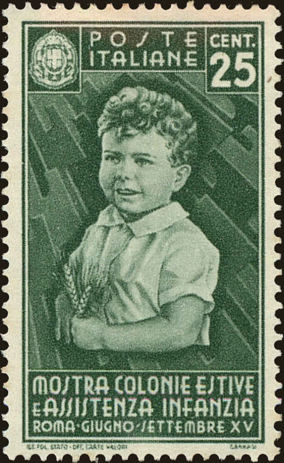 Front view of Italy 369 collectors stamp