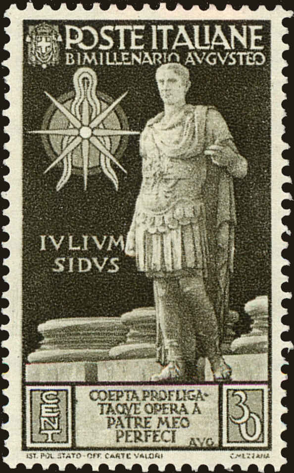 Front view of Italy 381 collectors stamp
