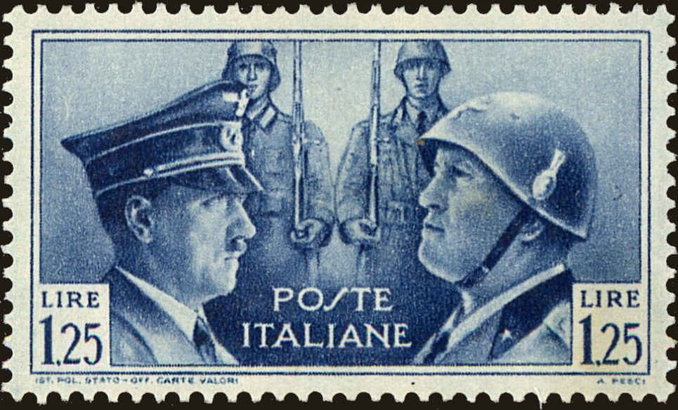 Front view of Italy 418 collectors stamp