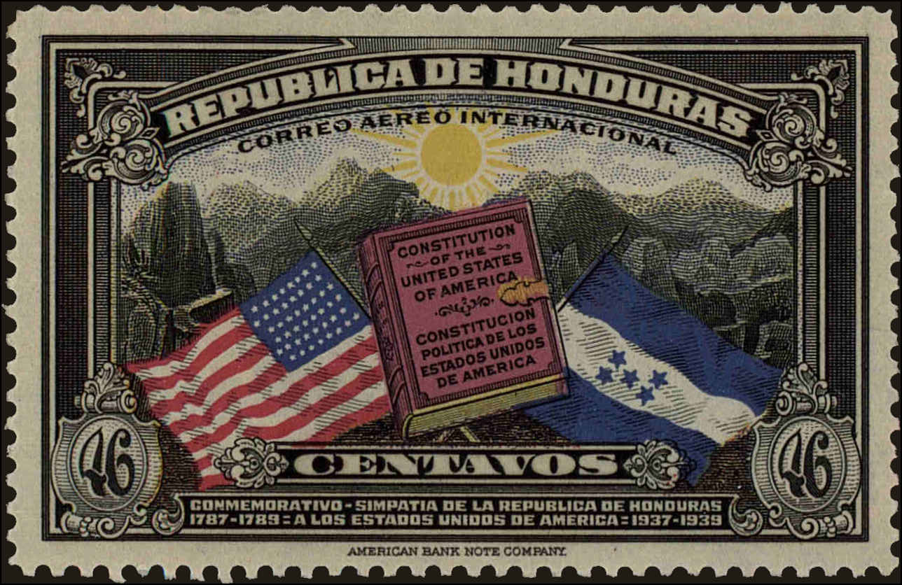 Front view of Honduras C84 collectors stamp