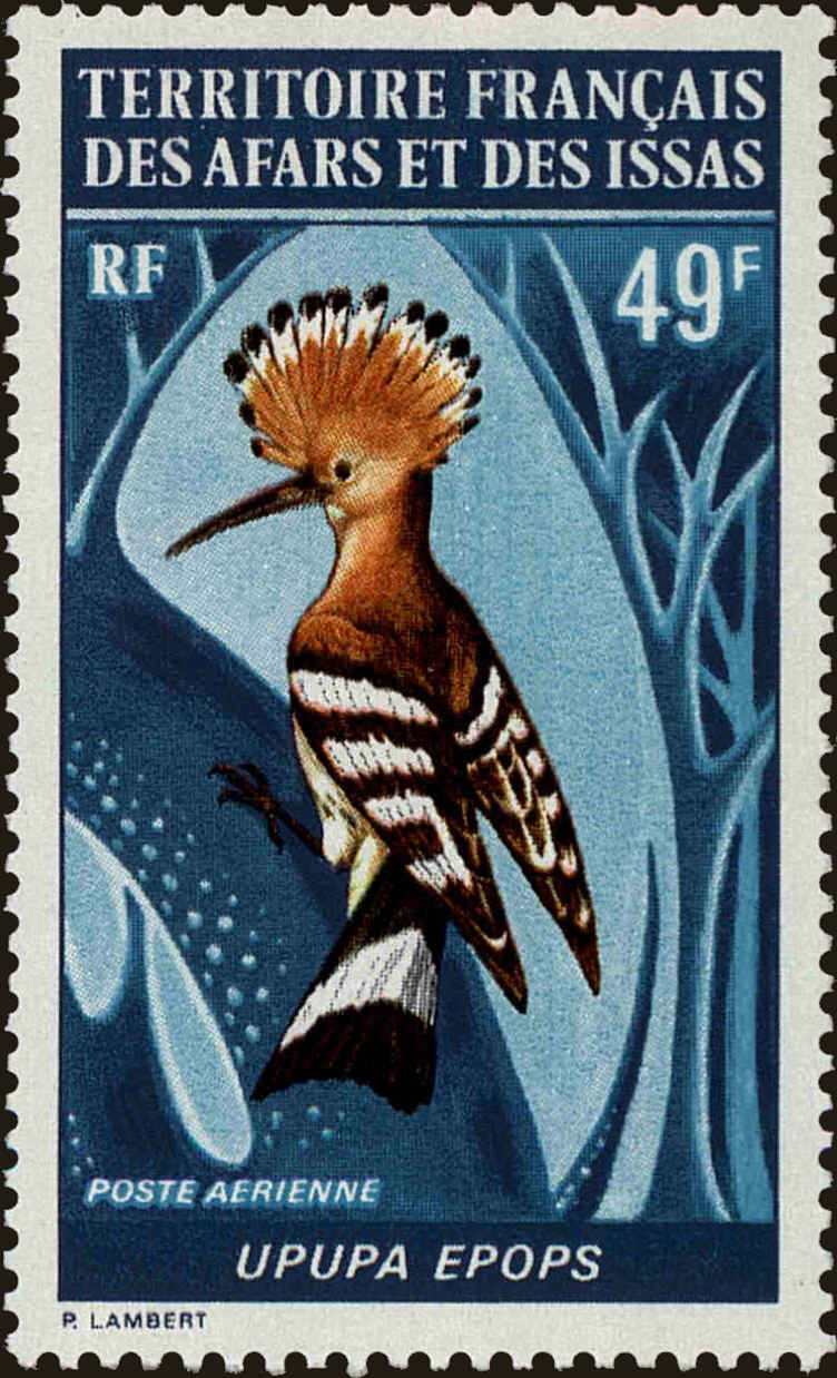 Front view of Afars and Issas C63 collectors stamp