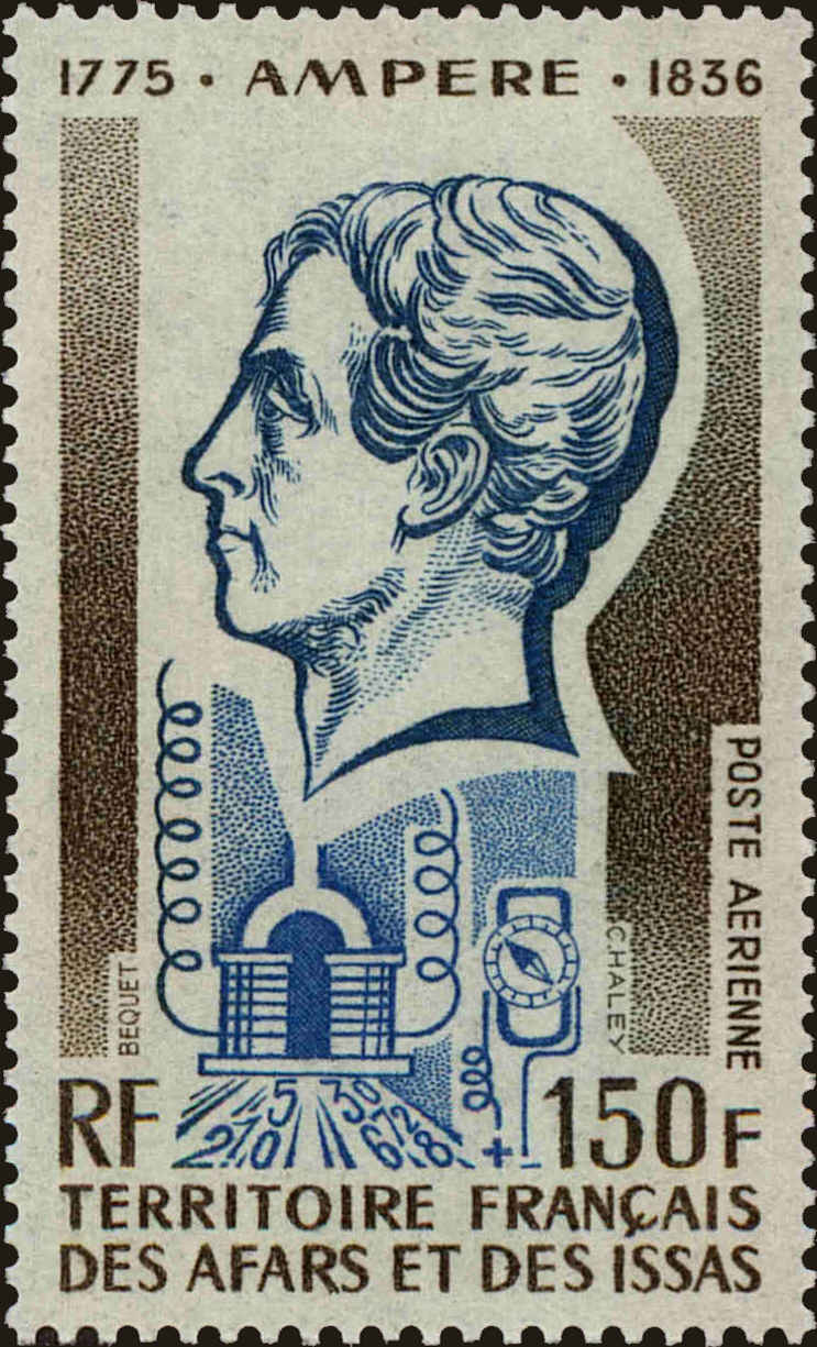 Front view of Afars and Issas C92 collectors stamp