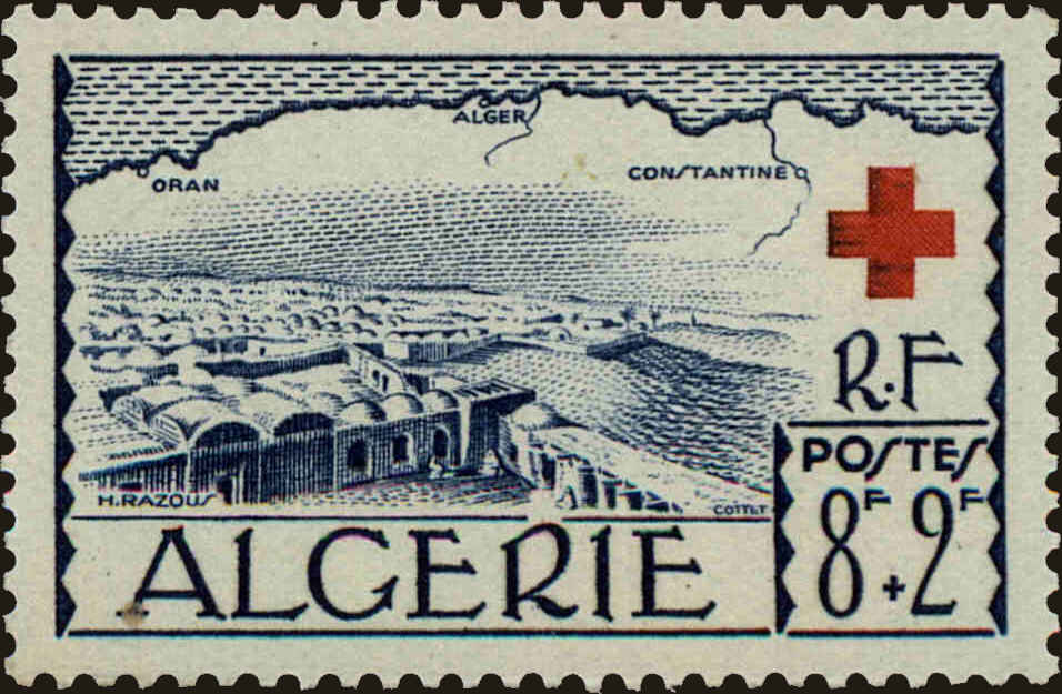 Front view of Algeria B67 collectors stamp