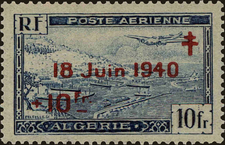 Front view of Algeria CB1 collectors stamp