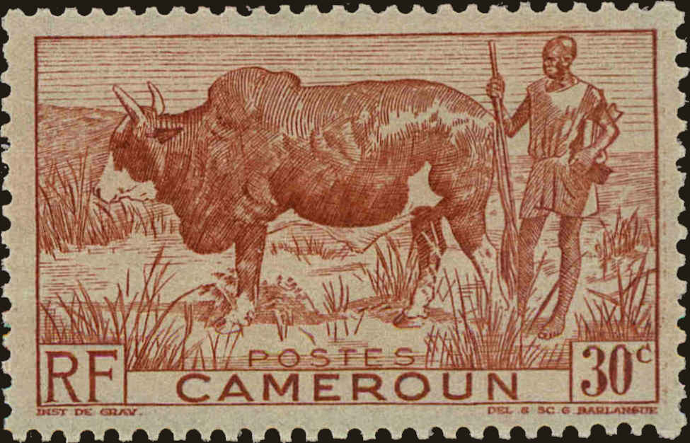 Front view of Cameroun (French) 305 collectors stamp