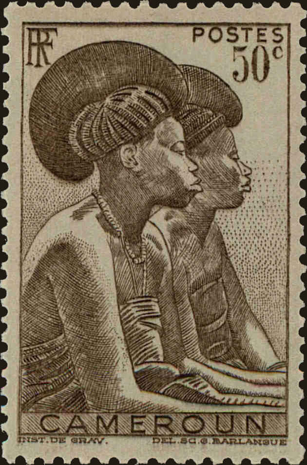 Front view of Cameroun (French) 307 collectors stamp