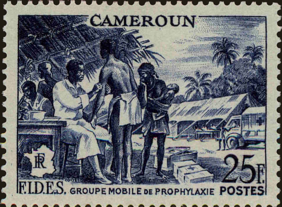 Front view of Cameroun (French) 329 collectors stamp