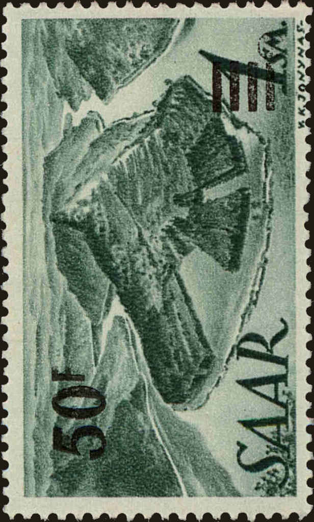 Front view of Saar 187 collectors stamp