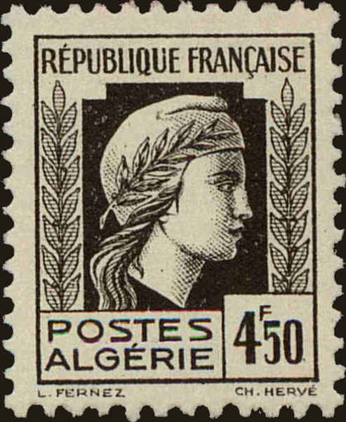 Front view of Algeria 185 collectors stamp