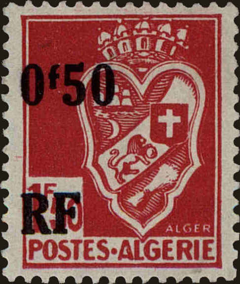Front view of Algeria 190 collectors stamp