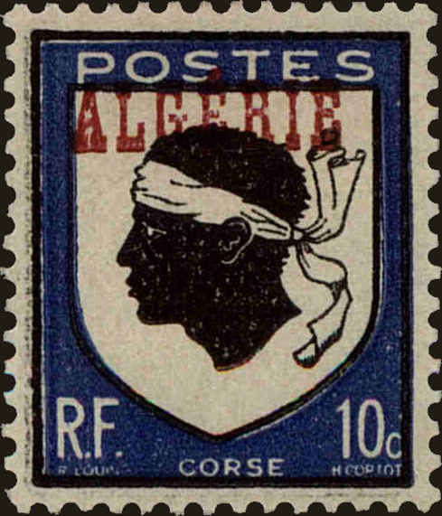 Front view of Algeria 208 collectors stamp