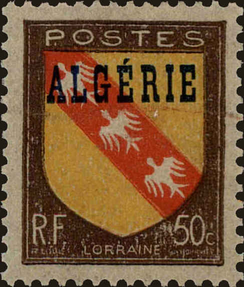 Front view of Algeria 209 collectors stamp