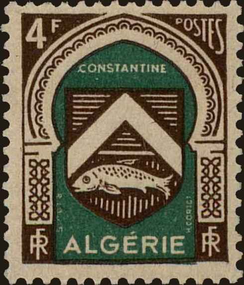 Front view of Algeria 219 collectors stamp