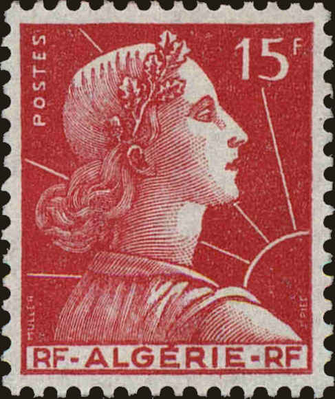 Front view of Algeria 265 collectors stamp