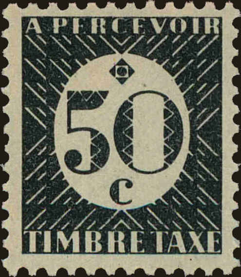 Front view of French Colonies General Issue J26 collectors stamp