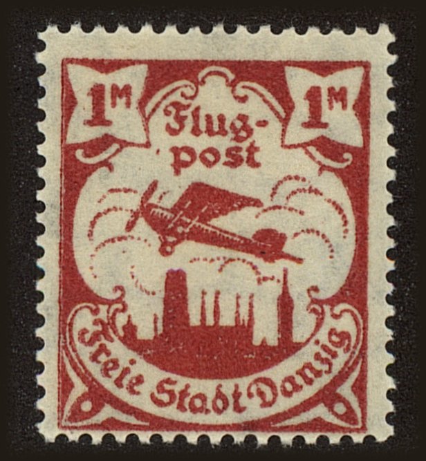 Front view of Danzig C12 collectors stamp
