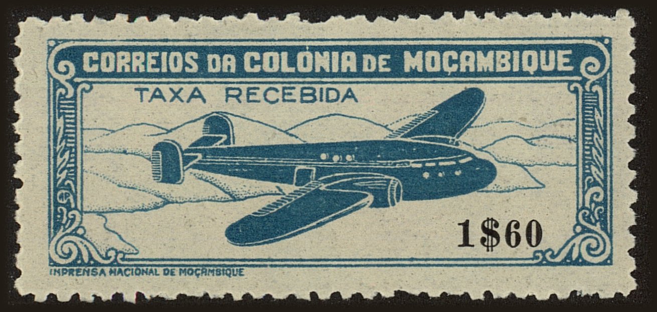 Front view of Mozambique C12 collectors stamp