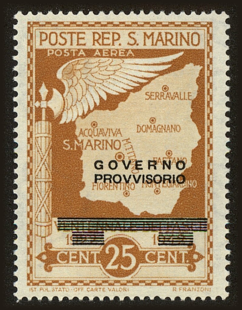 Front view of San Marino C34 collectors stamp