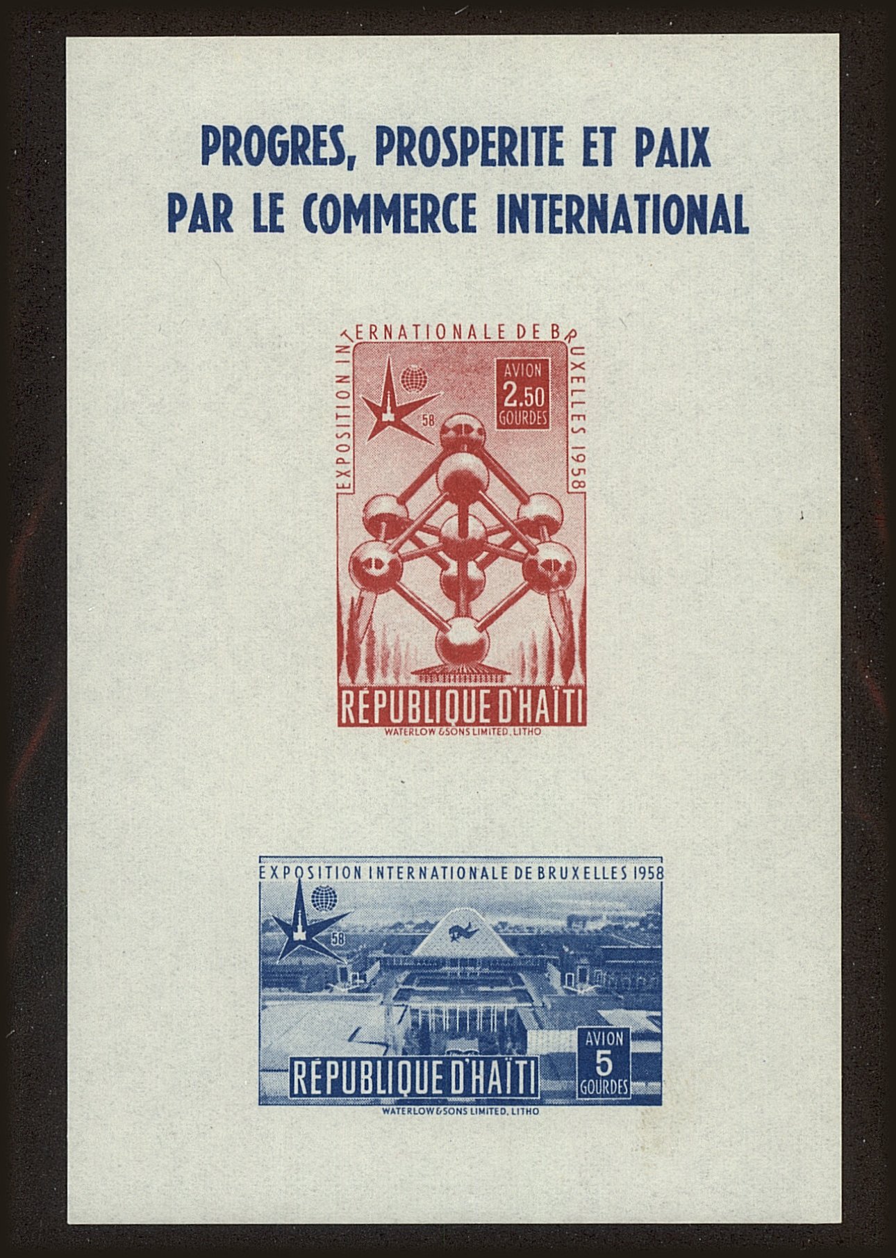 Front view of Haiti C114a collectors stamp