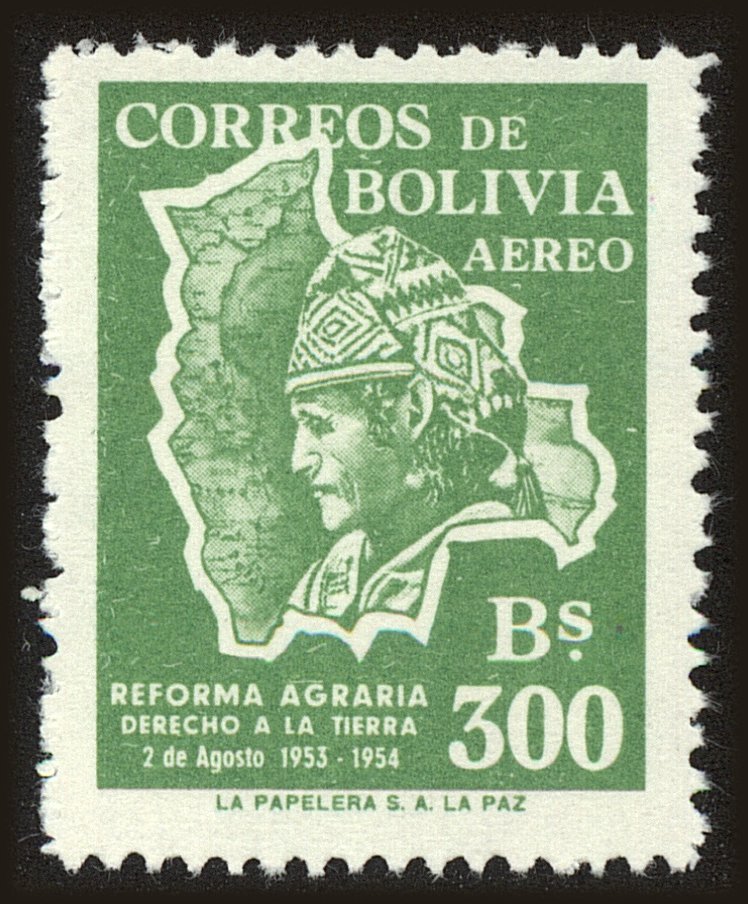 Front view of Bolivia C181 collectors stamp