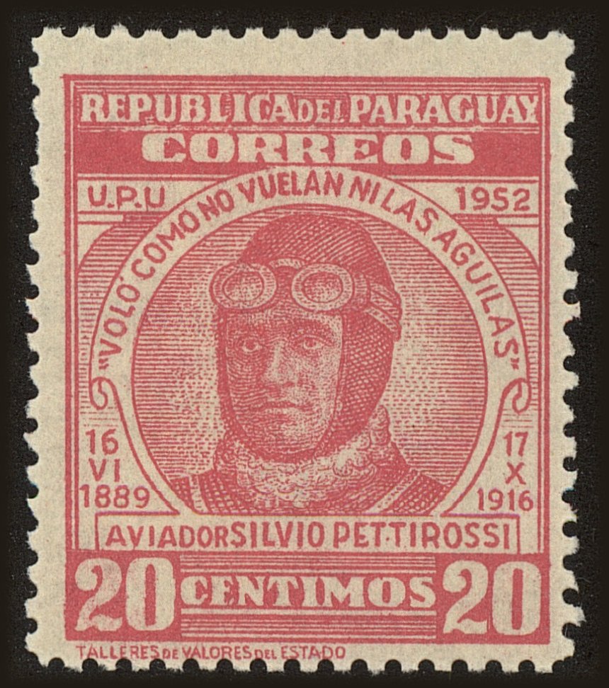 Front view of Paraguay 475 collectors stamp