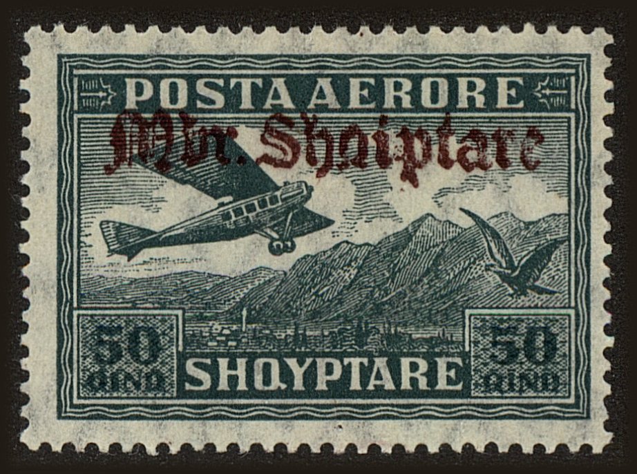 Front view of Albania C25 collectors stamp