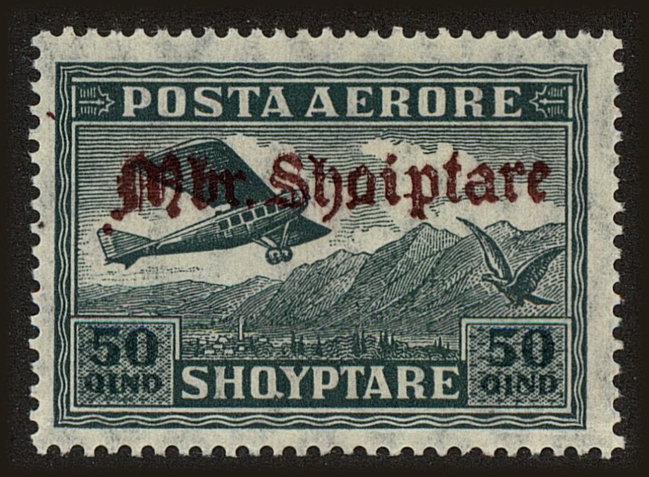 Front view of Albania C25 collectors stamp