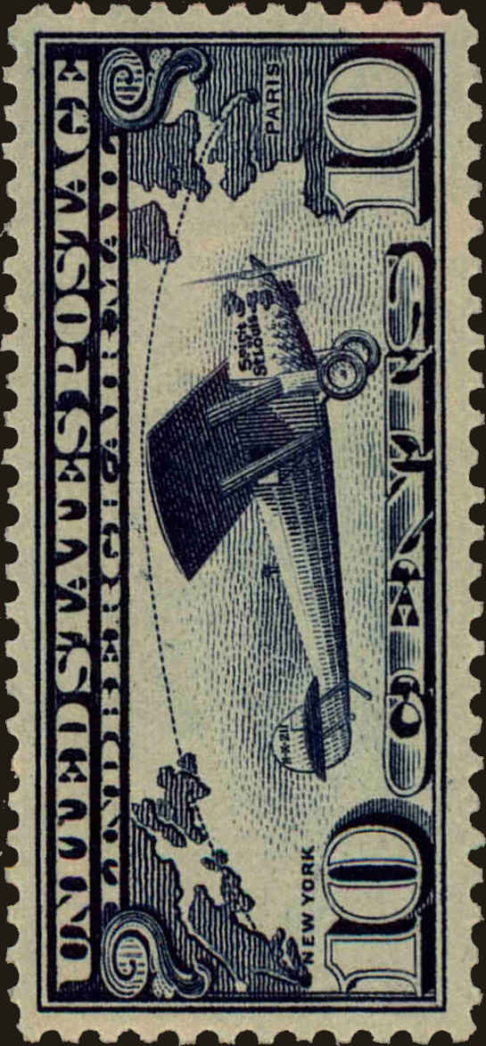 Front view of United States C10 collectors stamp