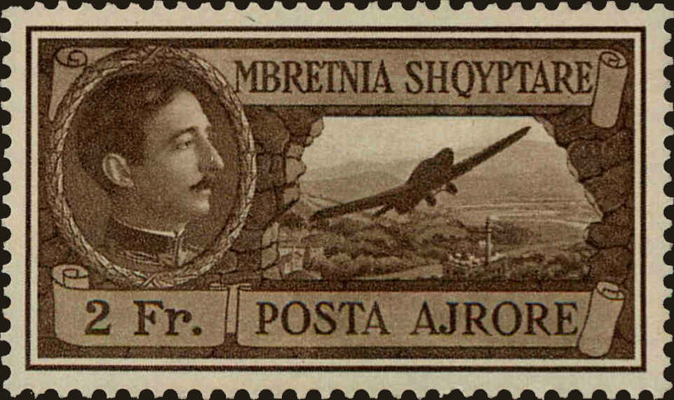 Front view of Albania C34 collectors stamp