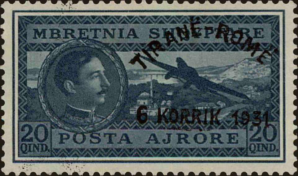 Front view of Albania C38 collectors stamp