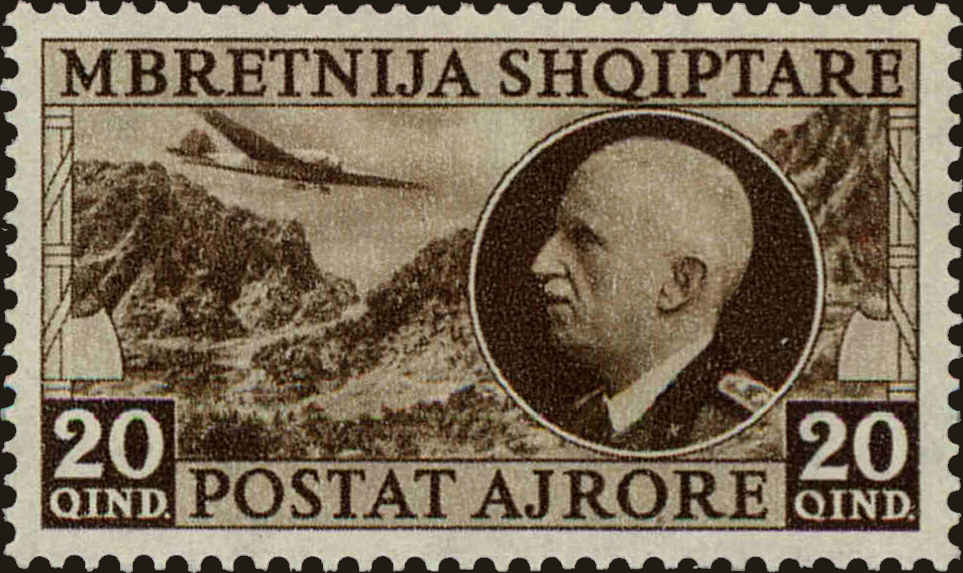 Front view of Albania C46 collectors stamp