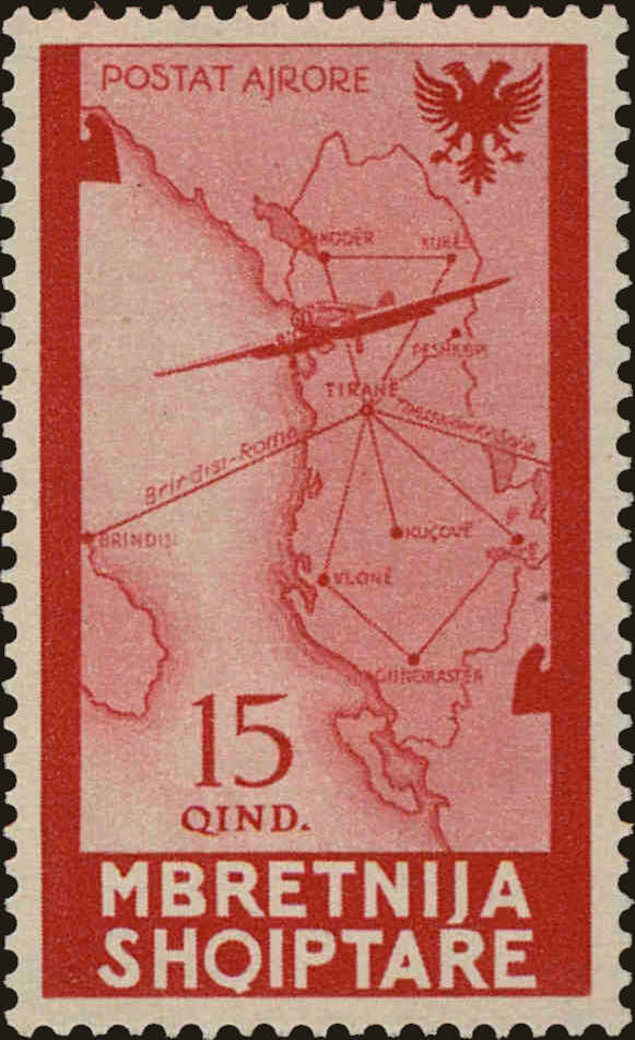 Front view of Albania C48 collectors stamp