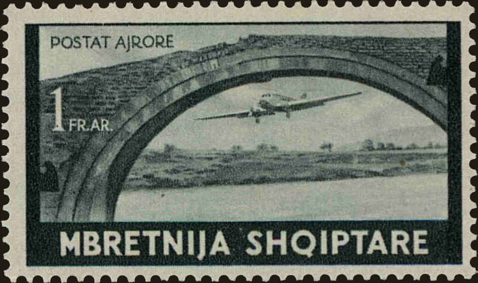 Front view of Albania C51 collectors stamp