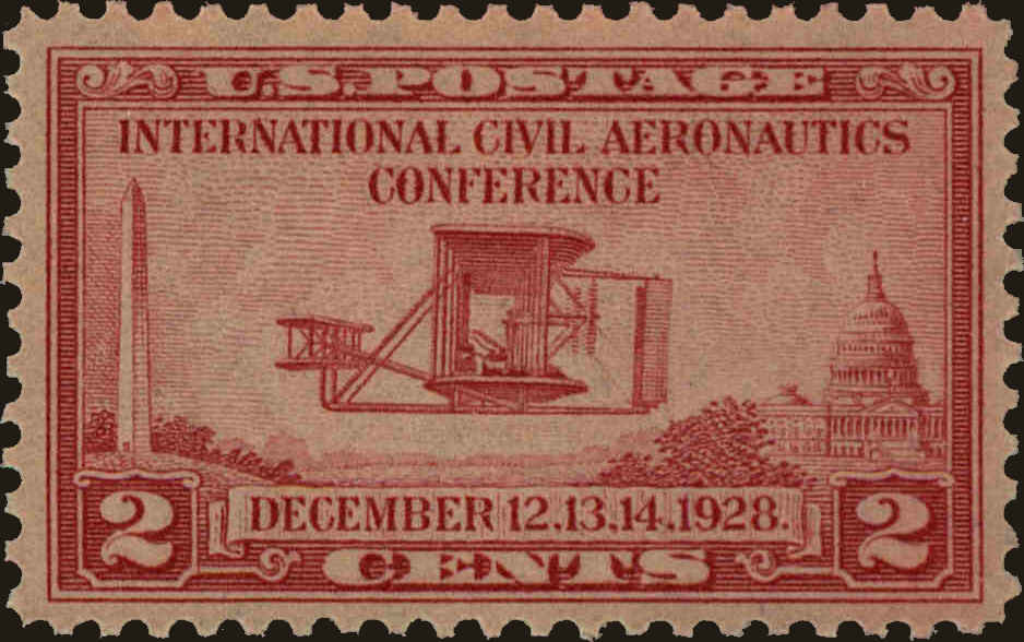 Front view of United States 649 collectors stamp