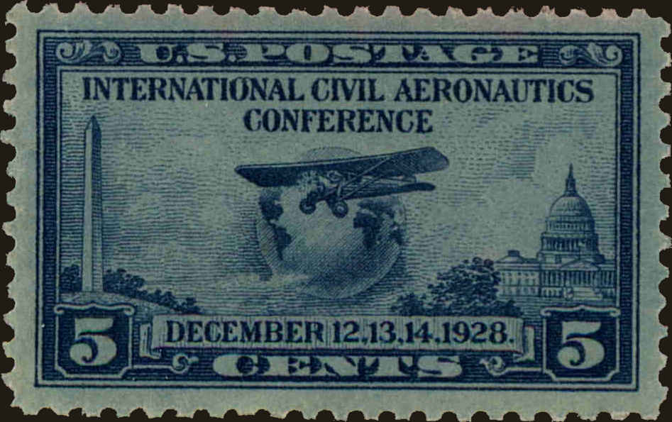 Front view of United States 650 collectors stamp