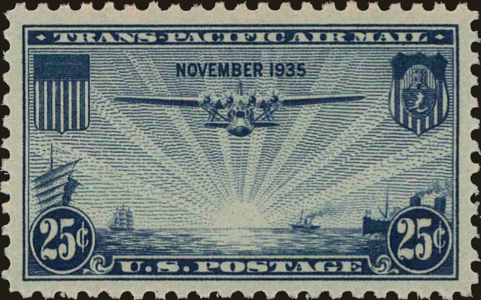 Front view of United States C20 collectors stamp
