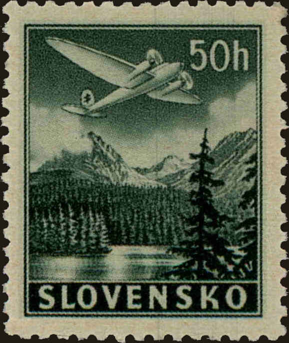 Front view of Slovakia C2 collectors stamp