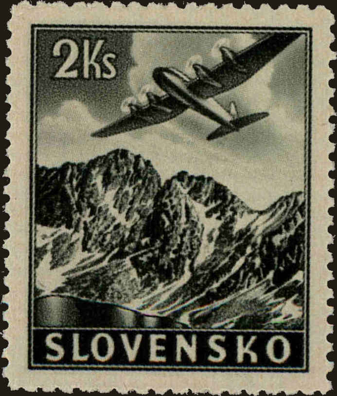 Front view of Slovakia C4 collectors stamp