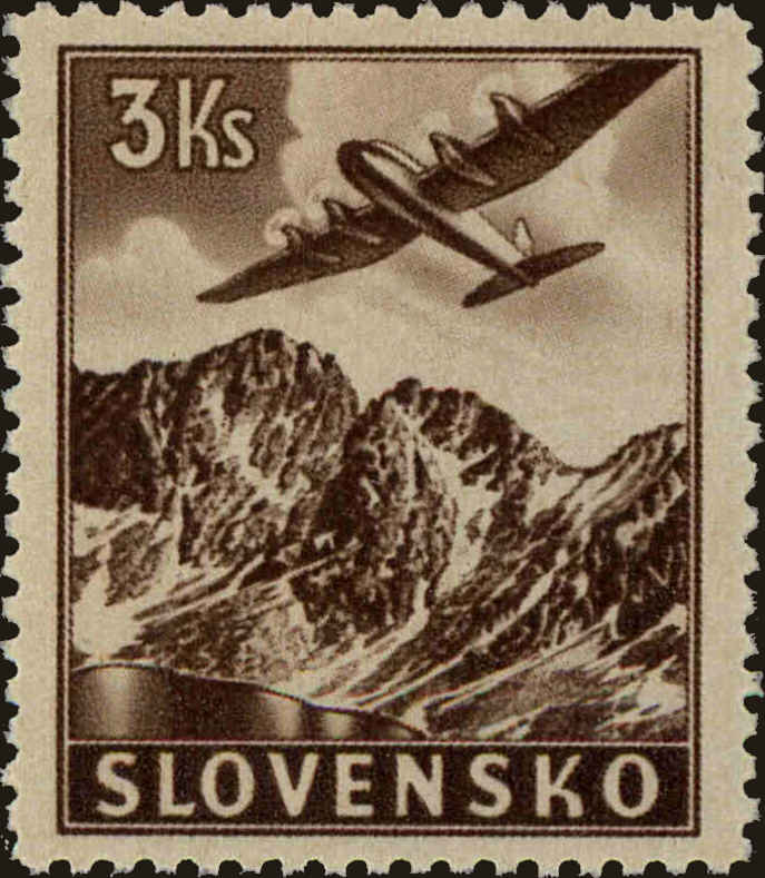 Front view of Slovakia C5 collectors stamp