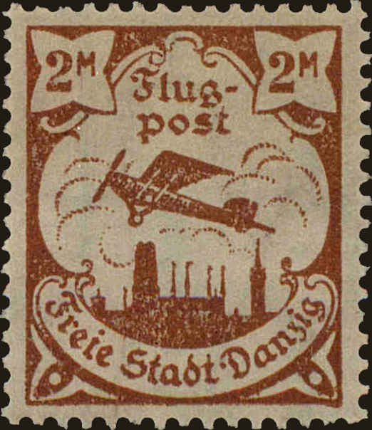 Front view of Danzig C7 collectors stamp