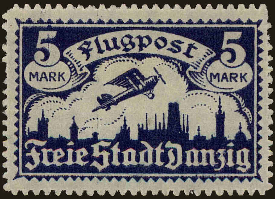 Front view of Danzig C8 collectors stamp