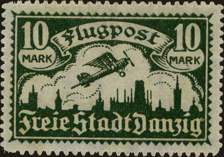 Front view of Danzig C9 collectors stamp